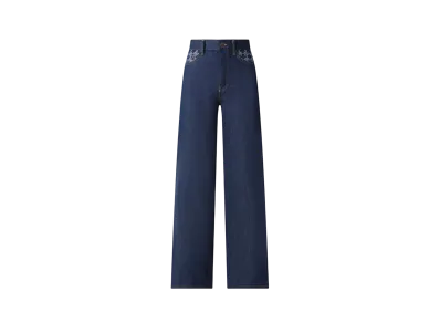 AMIRI Women's Ma Quad High Rise Wide "Raw Indigo"