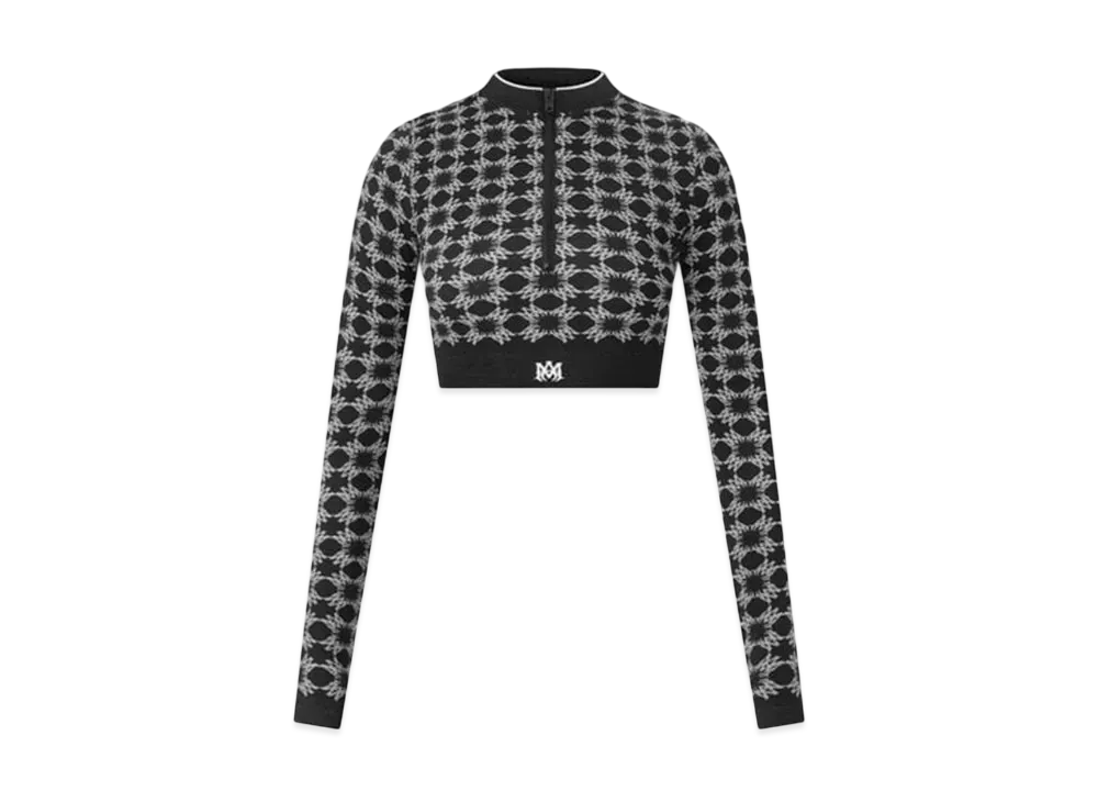 AMIRI Women's Ma Quad Seamless Half Zip "Black"