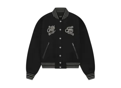 AMIRI Women's Hollywood Club Varsity Jacket "Black"