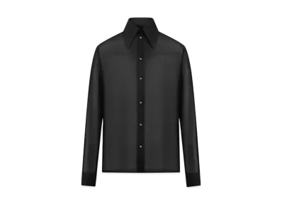 AMIRI Women's Chiffon Long Sleeve Shirt "Black"