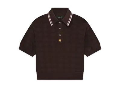 AMIRI Women's Ma Quad Polo "Brown"