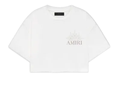 AMIRI Women's Amiri Starburst Cropped Tee "Ivory"