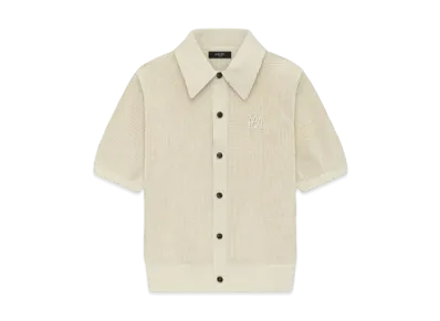 AMIRI Ma Crochet Polo "Alabaster"