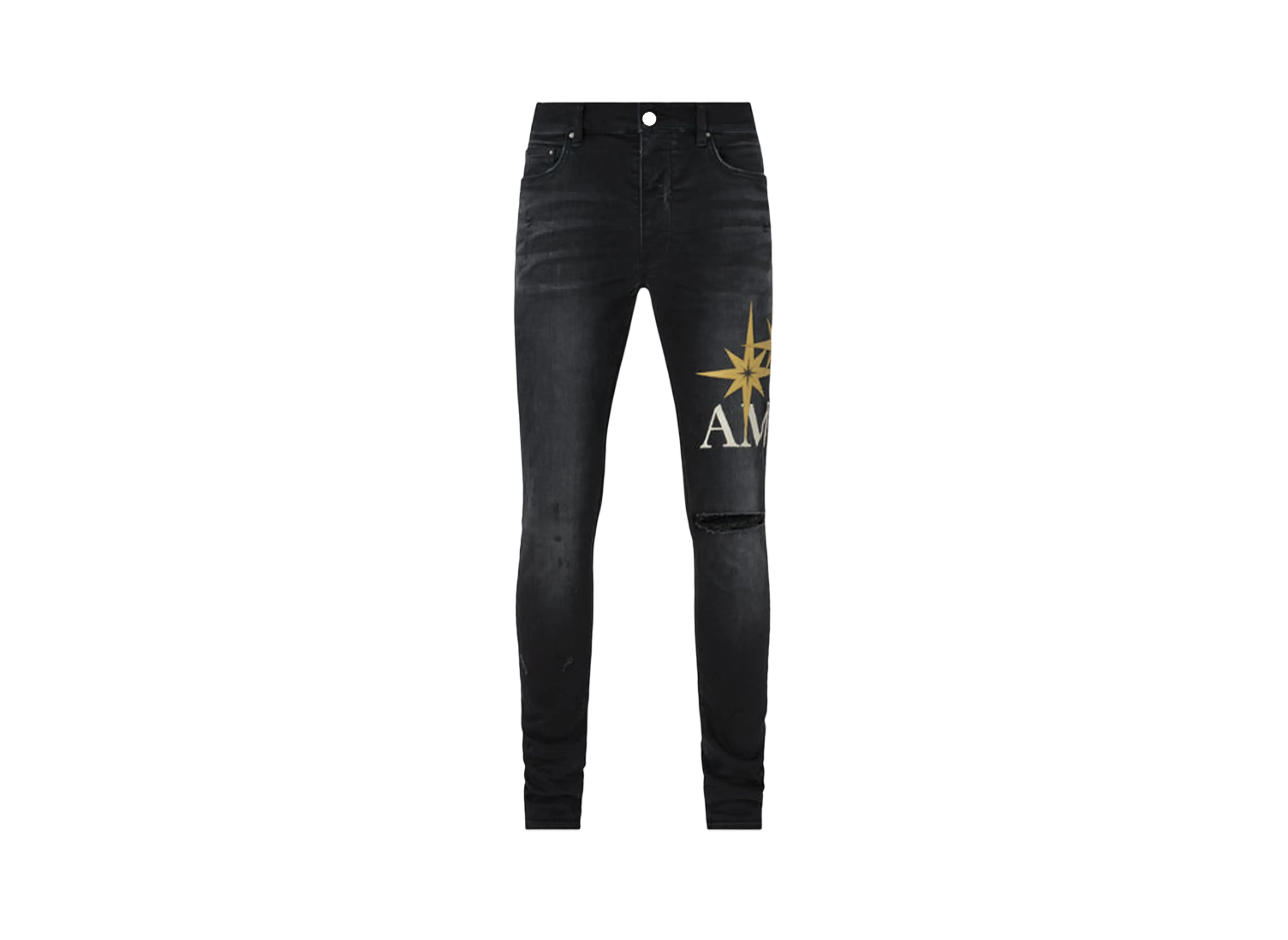AMIRI Starburst Applique Skinny Jean "Vintage Black"