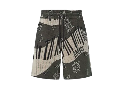 AMIRI Piano Keys Tapestry Short "Black"