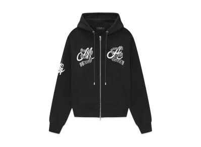AMIRI Music Club Zip Up Hoodie "Black"