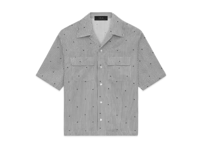 AMIRI Ma Pinstripe Camp Shirt "Black"
