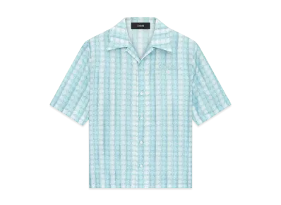 AMIRI MA Quad Bowling Shirt "Ice Blue"