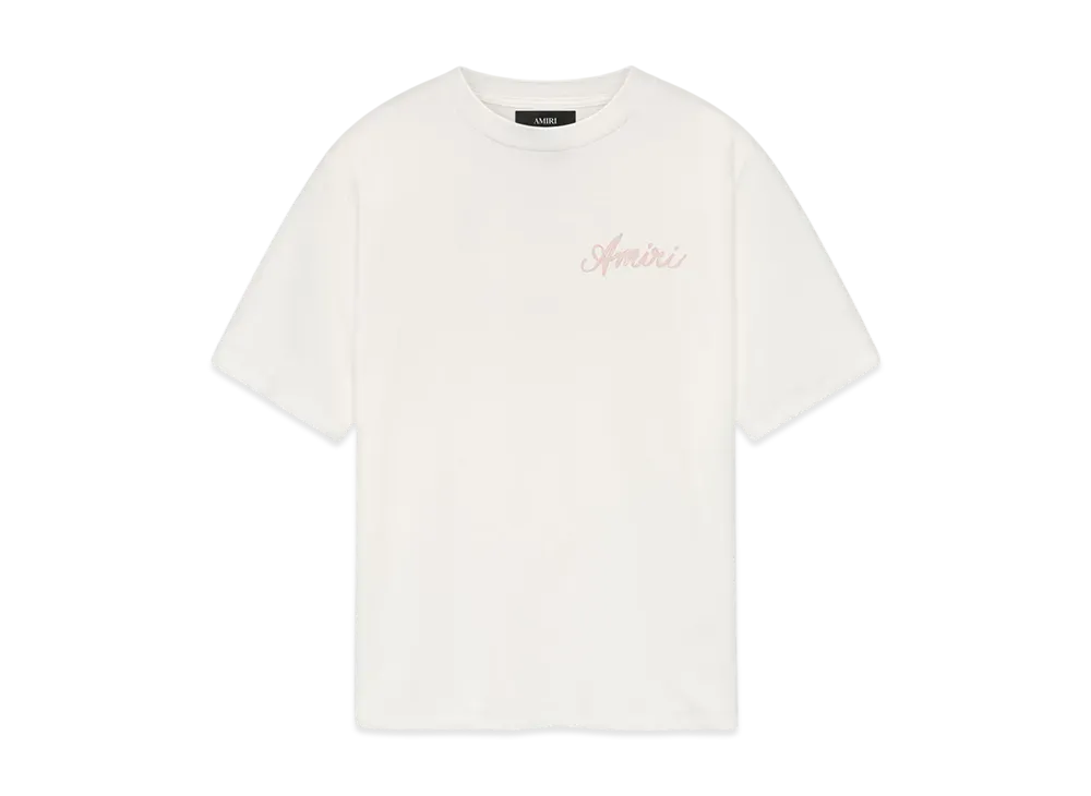 AMIRI Amiri Box Script Tee "Malibu Peach"