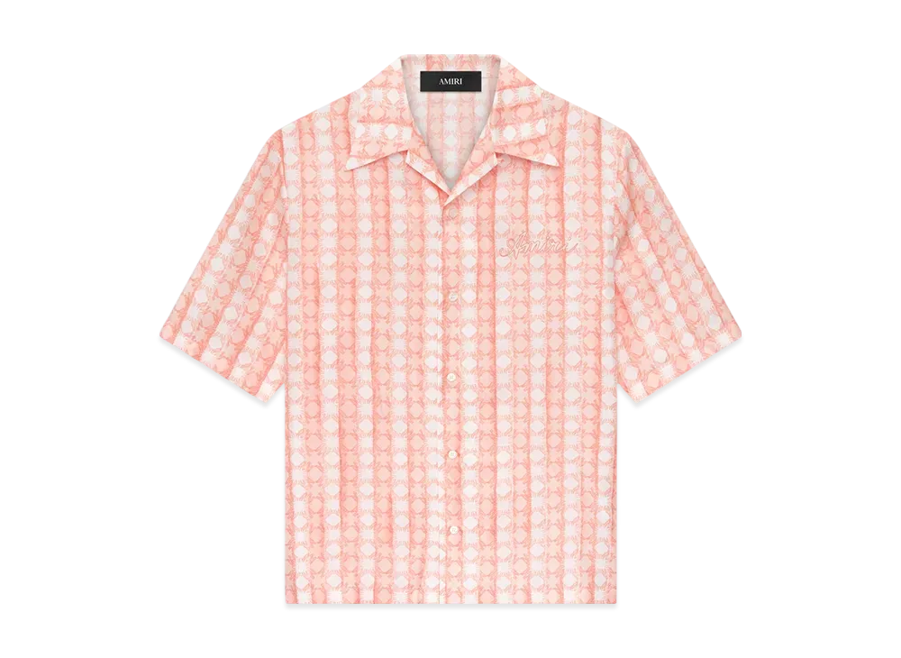 AMIRI MA Quad Bowling Shirt "Malibu Peach"