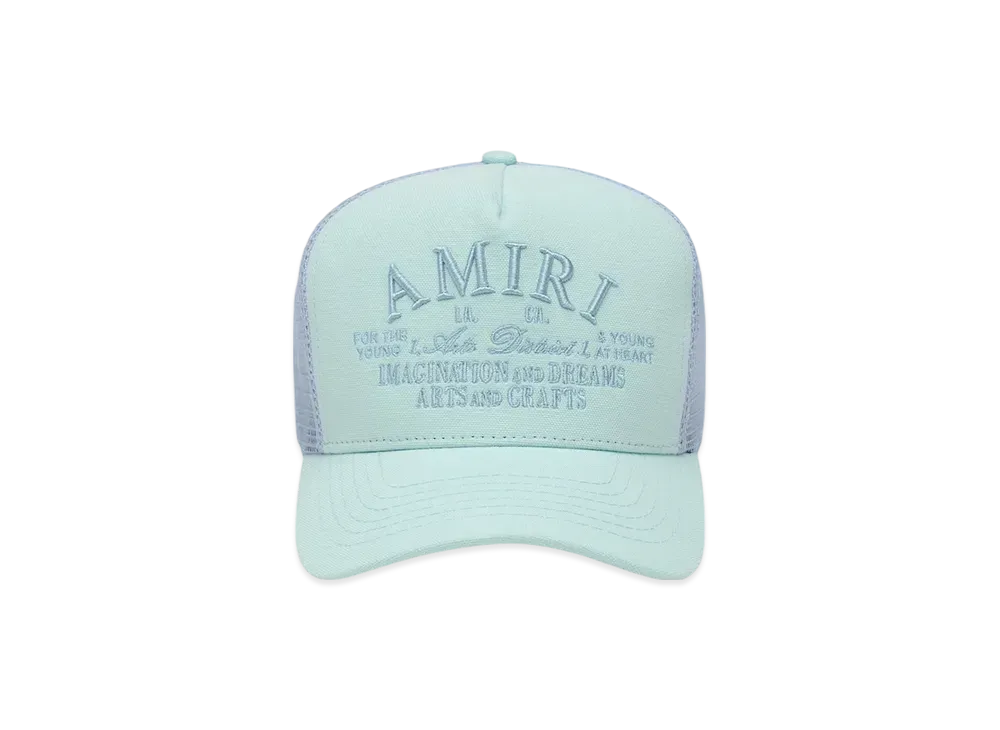 AMIRI Arts District Trucker Hat "Ice Blue"