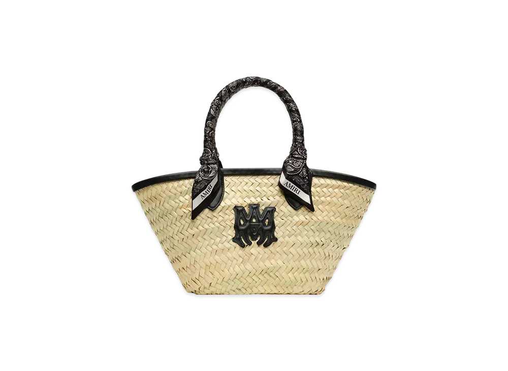AMIRI Women's MA Raffia Micro Tote "Black"