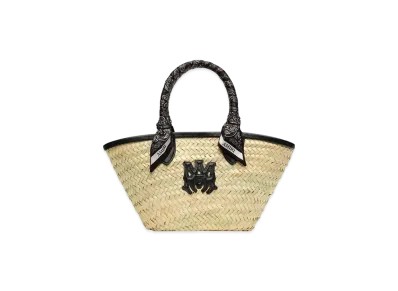 AMIRI Women's MA Raffia Micro Tote "Black"