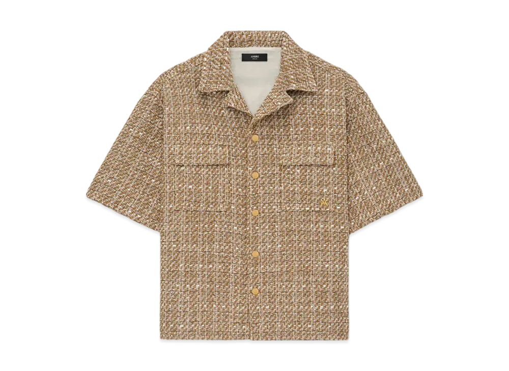 AMIRI Boucle Camp Shirt "Camel"
