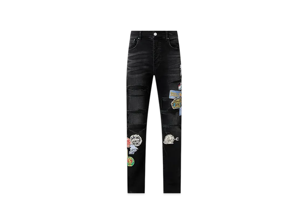 AMIRI Station Patch Repair Slim Jean "Black"
