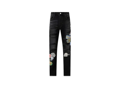 AMIRI Station Patch Repair Slim Jean "Black"
