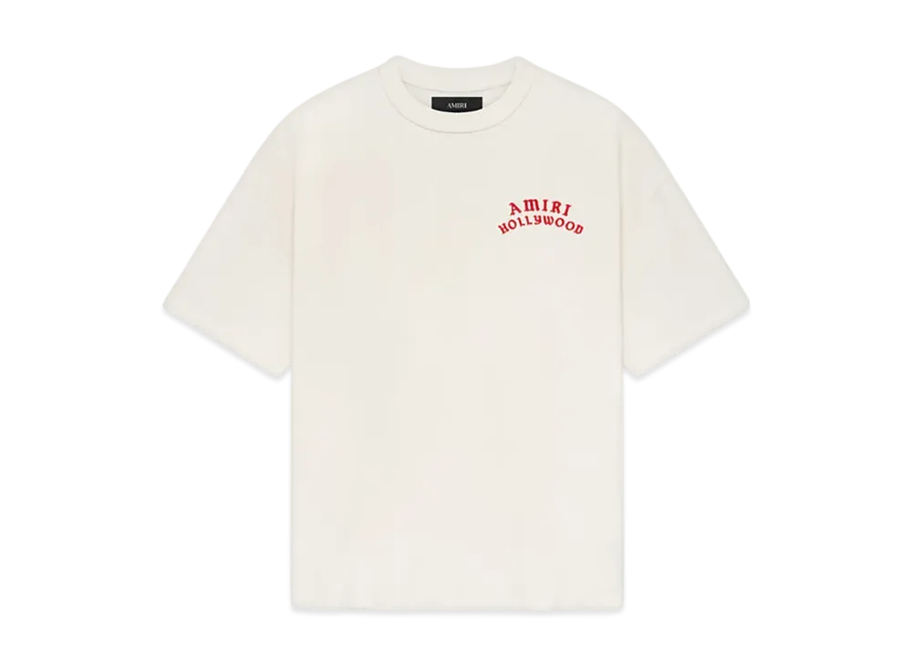 AMIRI Hollywood Oversized Tee "Ivory Red"