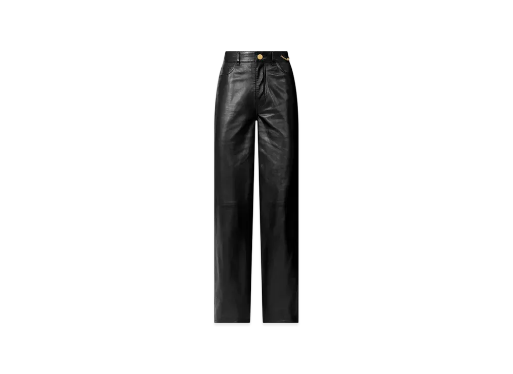 AMIRI Women's Leather Straight Pant "Black"