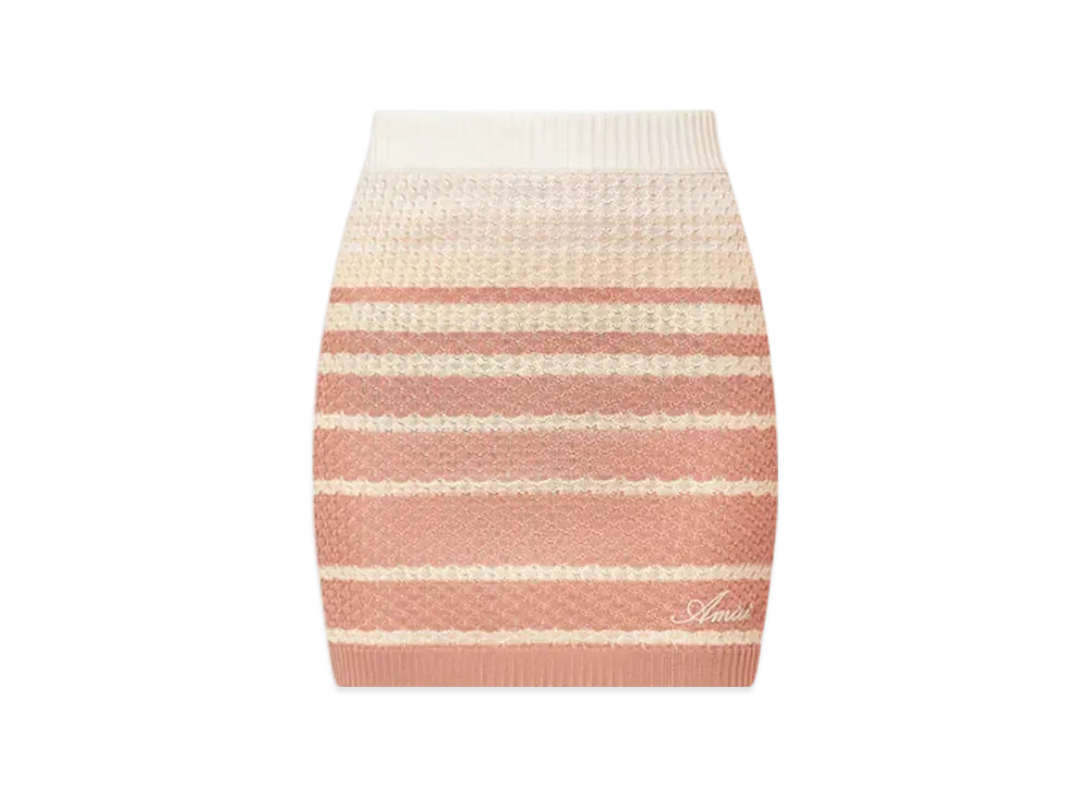 AMIRI Women's Stripe Mini Skirt "Dusk Pink"