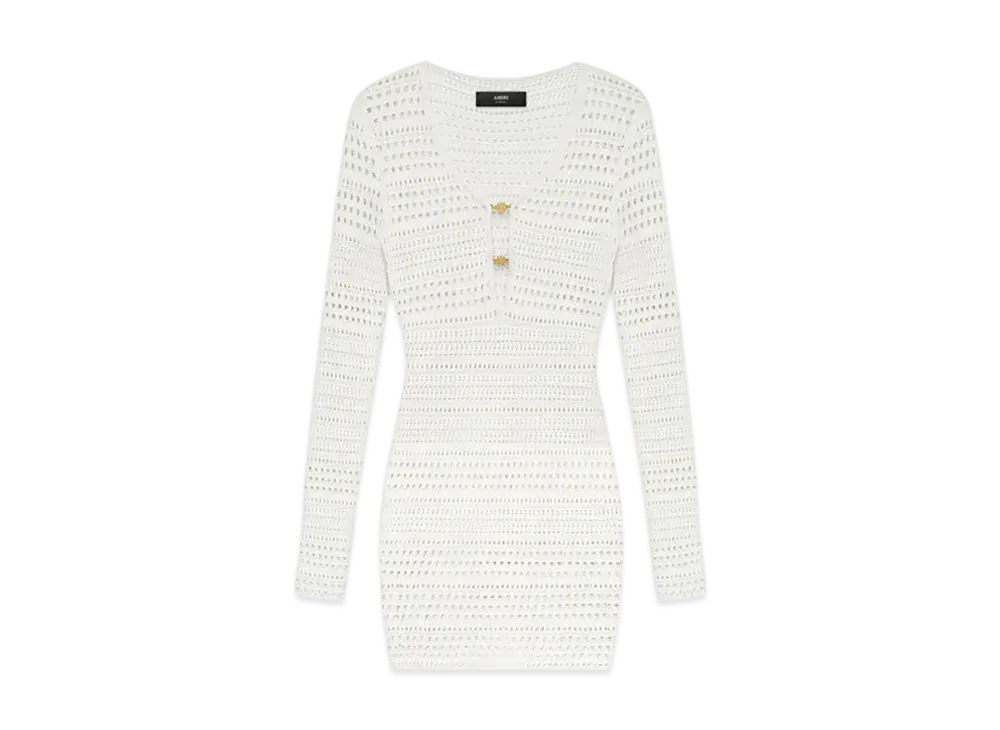 AMIRI Women's Crochet Mini Dress "Ivory"