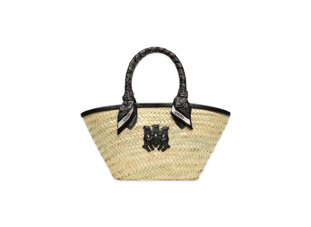 AMIRI Women's MA Raffia Micro Tote "Black"