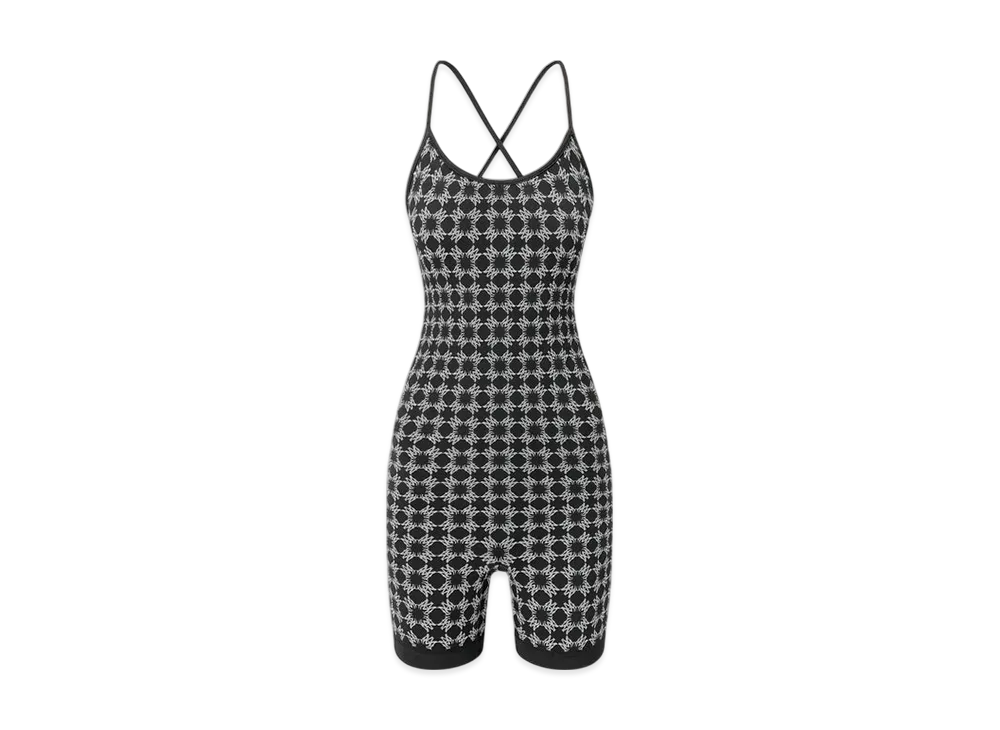 AMIRI Women's MA Quad Seamless Romper "Black"