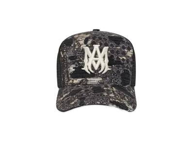 AMIRI Bandana Repair Trucker Hat "Black"