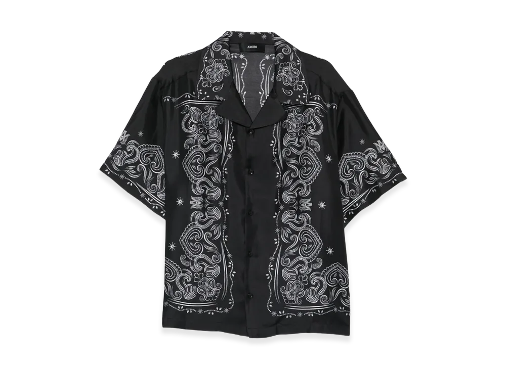 AMIRI Printed Silk Shirt "Black"