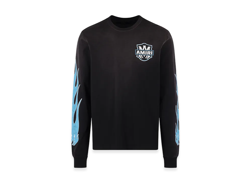 AMIRI Slate Long Sleeve Cotton Tee "Black"