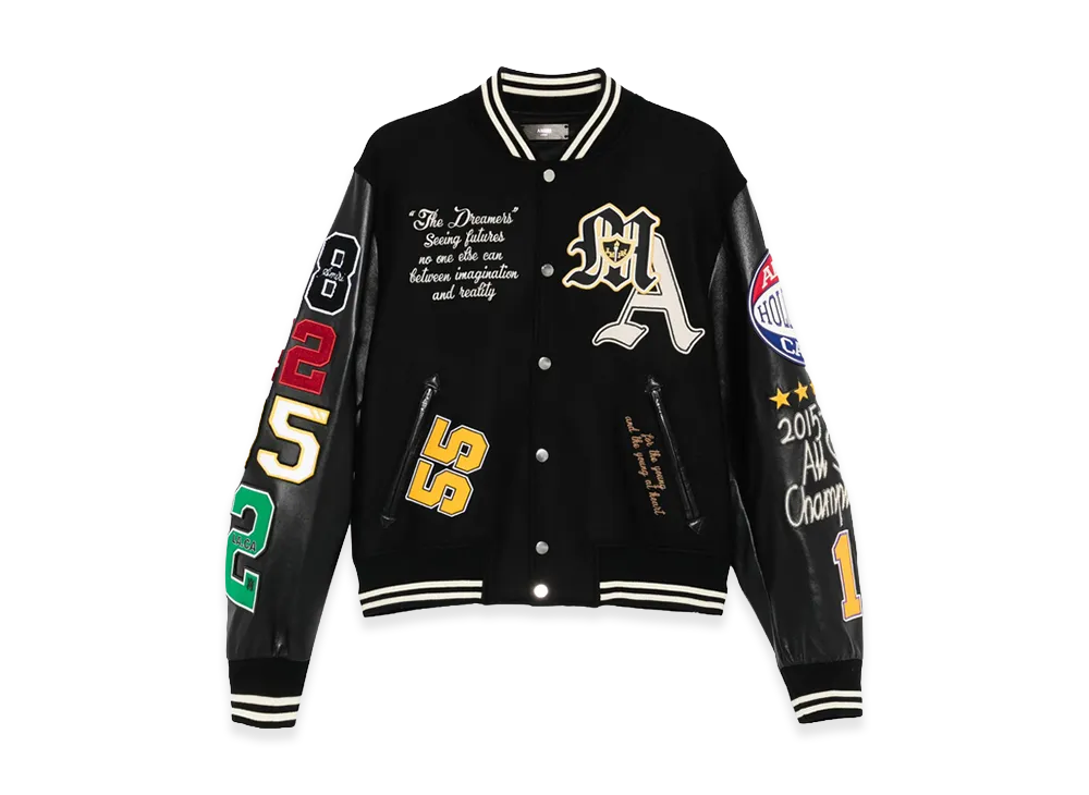 AMIRI Wool Blend Bomber Jacket "Black"