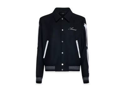AMIRI Black Wool Blend Bomber Jacket "Black"