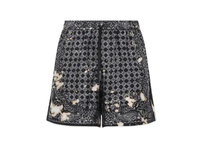 AMIRI Bleach Bandana Shorts "Black"