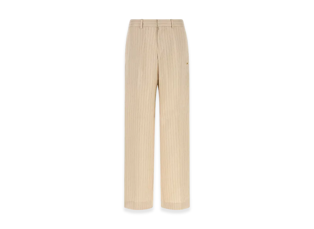 AMIRI Embroidered Jersey Wide-Leg Pant "White"