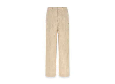 AMIRI Embroidered Jersey Wide-Leg Pant "White"