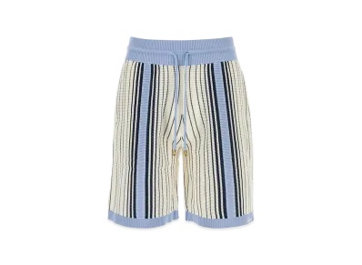 AMIRI Embroidered Knit Bermuda Shorts "Blue"