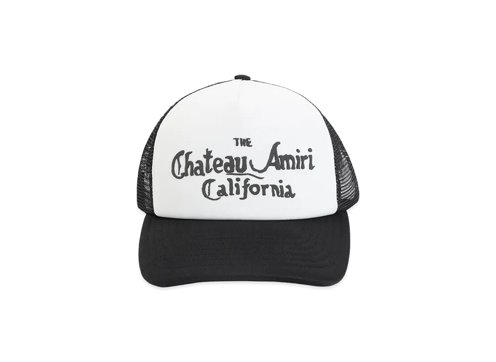 AMIRI Chateau Foam Trucker Cap "White/Black"