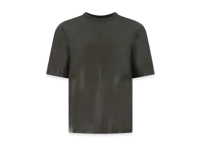 AMIRI Women's Leather Tee "Dark Brown"