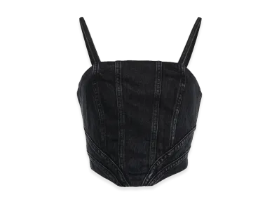AMIRI Women's Denim Corset "Faded Black"