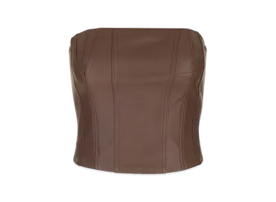 AMIRI Women's Leather Bustier "Brown"