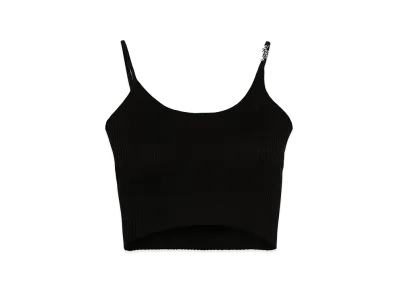 AMIRI Women's Ribbed Cotton Crop Top "Black"