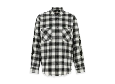 AMIRI Embroidered Flannel Shirt "Black"