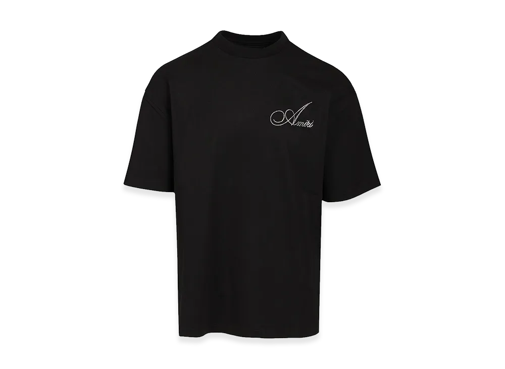 AMIRI Cryst Script Logo LJ Skate Tee "Black"