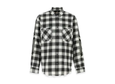AMIRI Embroidered Flannel Shirt "Black/White"