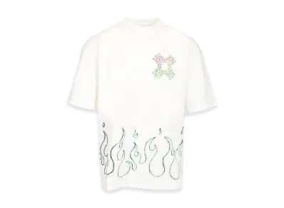 AMIRI MA Quad Flames LJ Skate Tee "White"