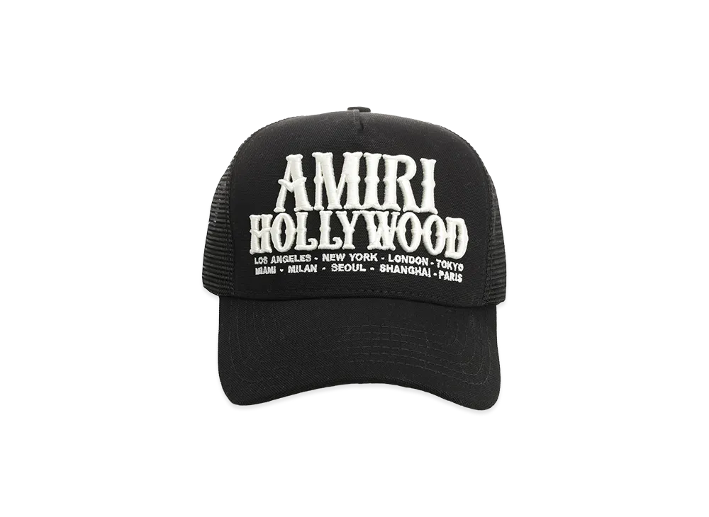 AMIRI Hollywood Trucker Cap "Black"