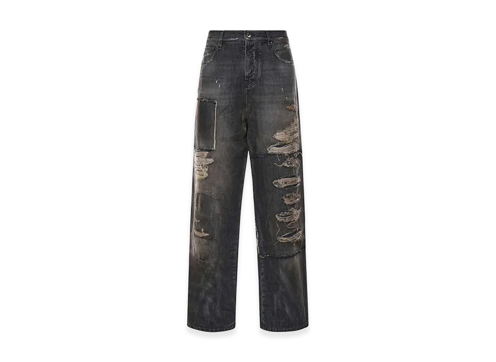 AMIRI Carpenter Repaired Baggy Jeans "Black"