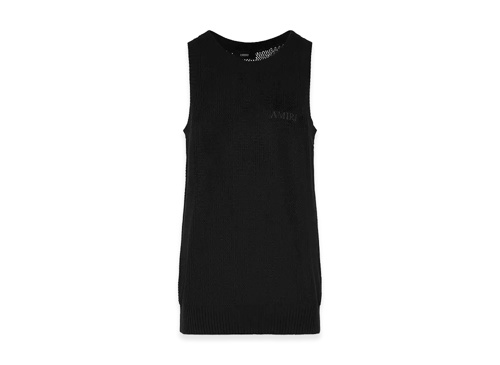AMIRI Knit Mesh Cotton Tank Top "Black"