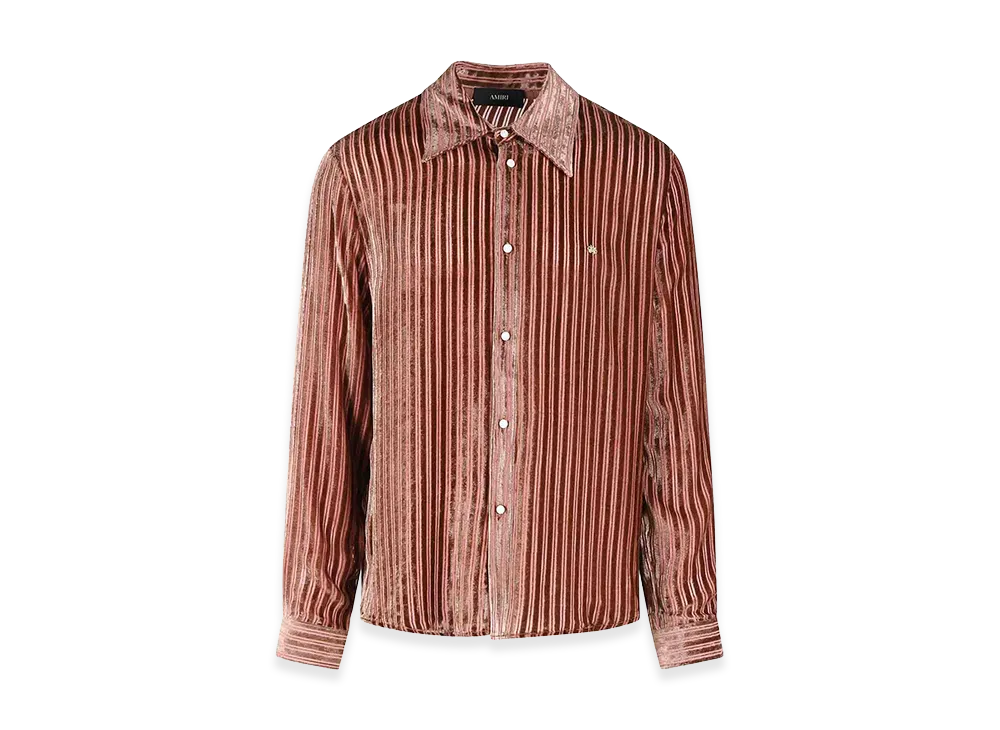 AMIRI Viscose And Peach Silk Shirt "Red"