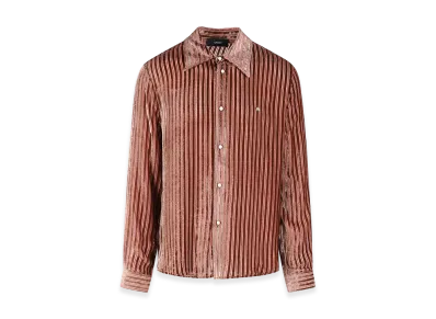 AMIRI Viscose And Peach Silk Shirt "Red"