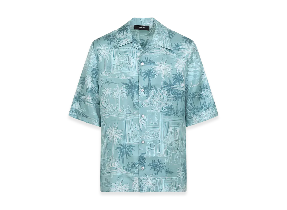 AMIRI Chateau Sketch Bowling Shirt "Ceramic"